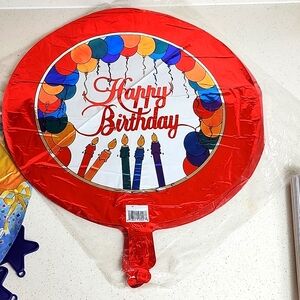 Large Mylar Balloons and Balloon weighs.  26 pieces NEW
